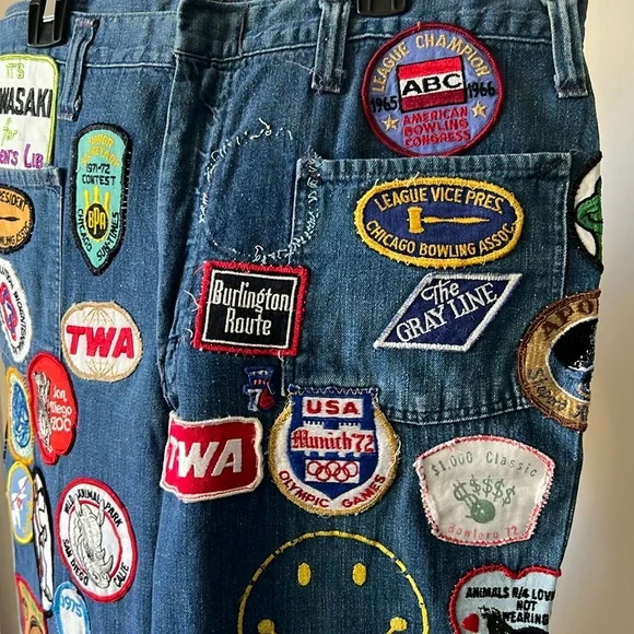 1960’s-1970’s Rare Vintage Patch Jeans - Picture 7 of 17